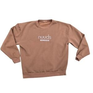Nuuds Sweatshirt Nashville Tennessee Adult Large Brown Long Sleeve. Read